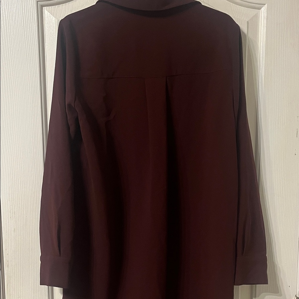 Simons Deep Burgundy Long Sleeve Dress - Picture 5 of 5